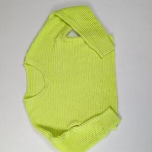 Neon Green Knit Crewneck‎ Women's Sweater L